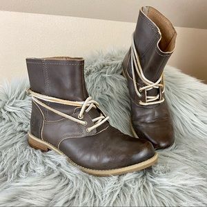 Timberland Earthkeepers Savill Hill Leather Lace Up Moto Ankle Boots Size 6
